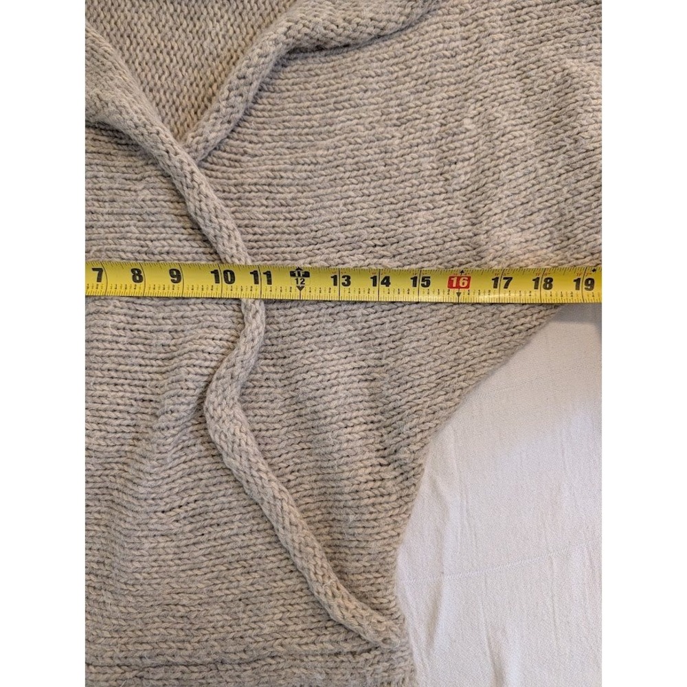 Topshop Cardigan Sweater Wrap Front Knit Dolman Sleeve‎ Beige Casual Size 6 - Picture 6 of 7